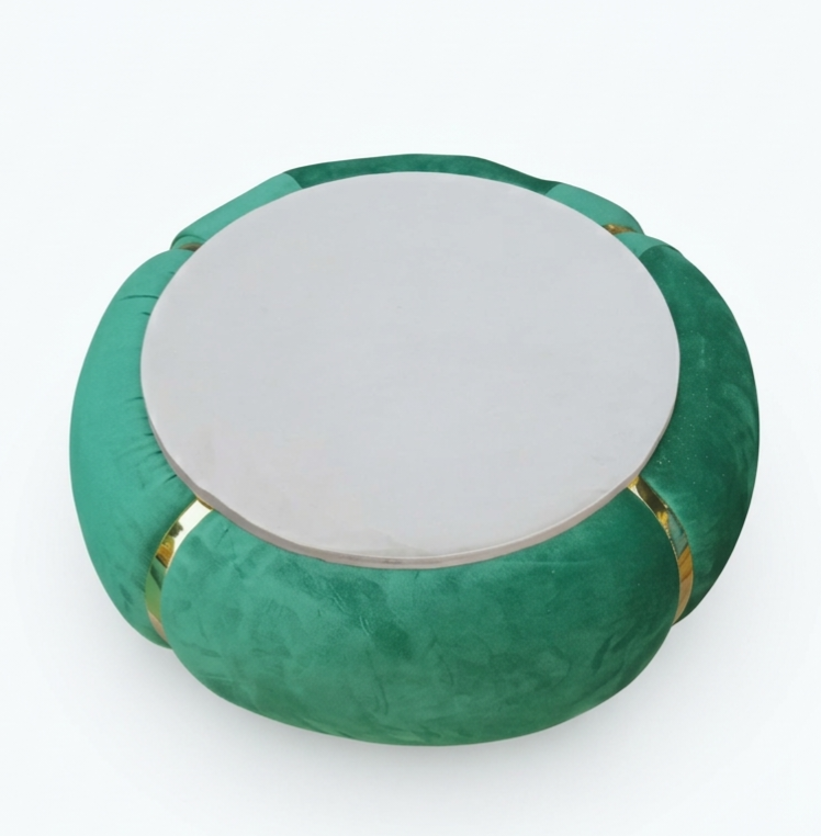 Jade Garnet Engineered Wood Round Coffee Table