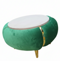 Jade Garnet Engineered Wood Round Coffee Table