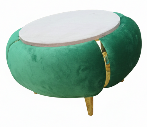 Jade Garnet Engineered Wood Round Coffee Table